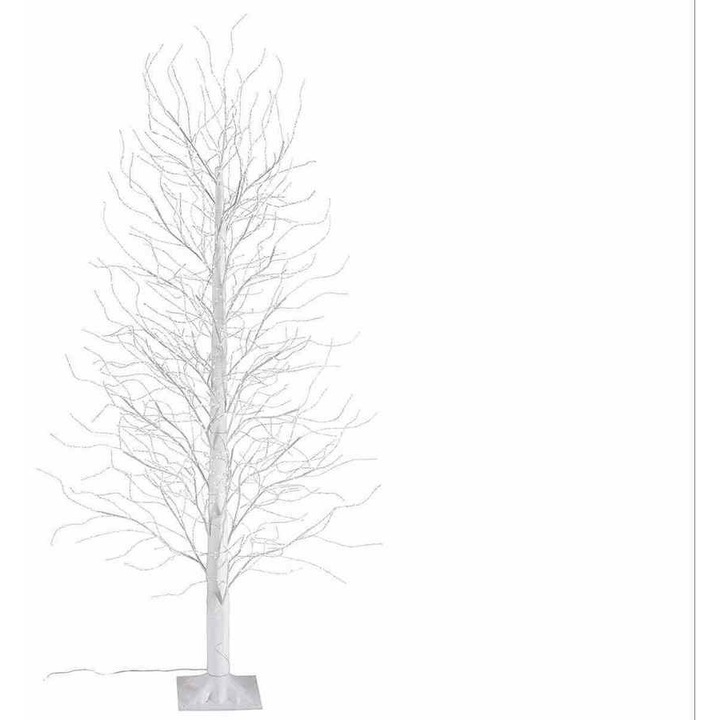 Copac decorativ alb 1700 leduri, 272 ramuri,2.10 H