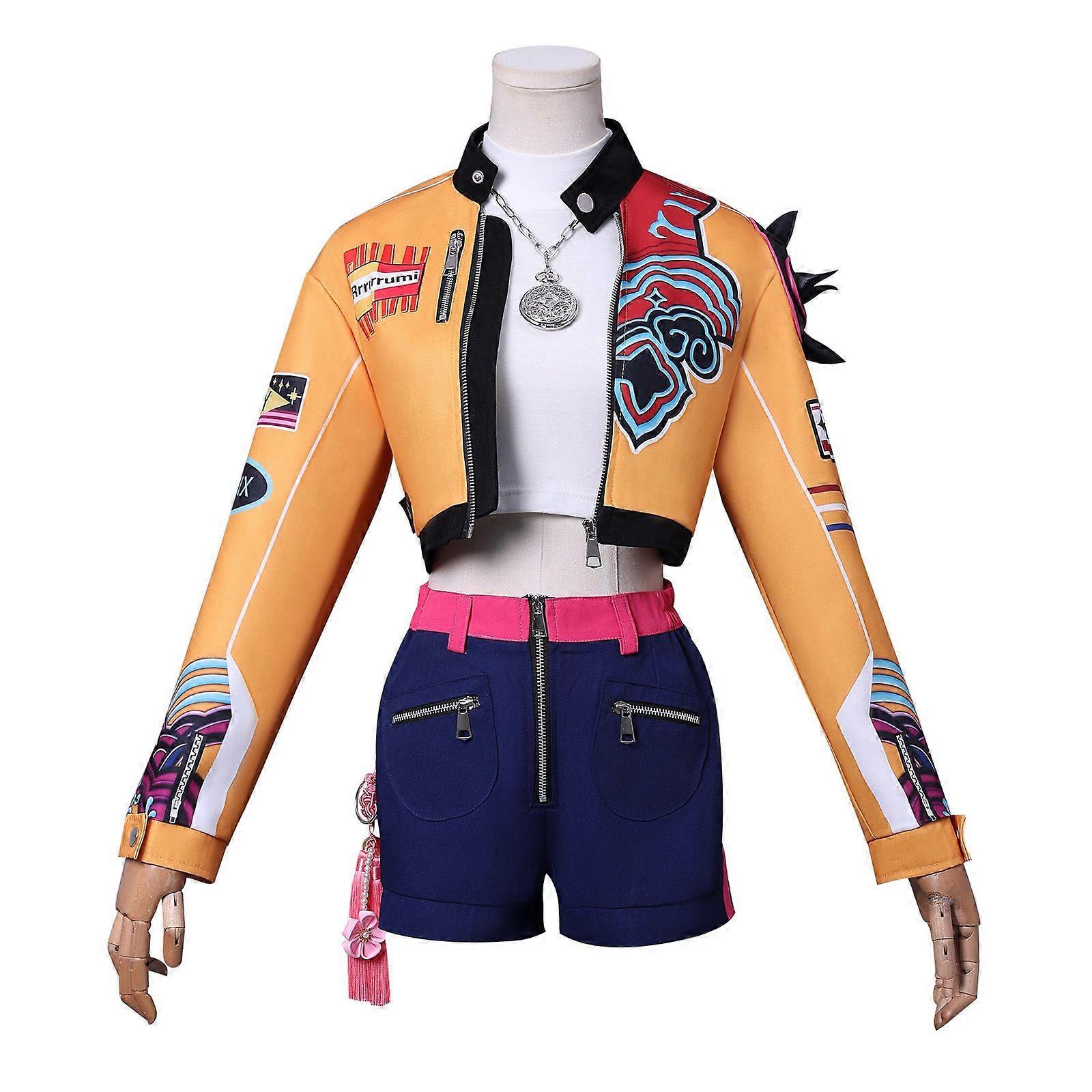 YiJee KPop Demon Hunters Hoodie – Damen, Mit Anime-Druck, Streetwear, Langarm, Y2K-Style