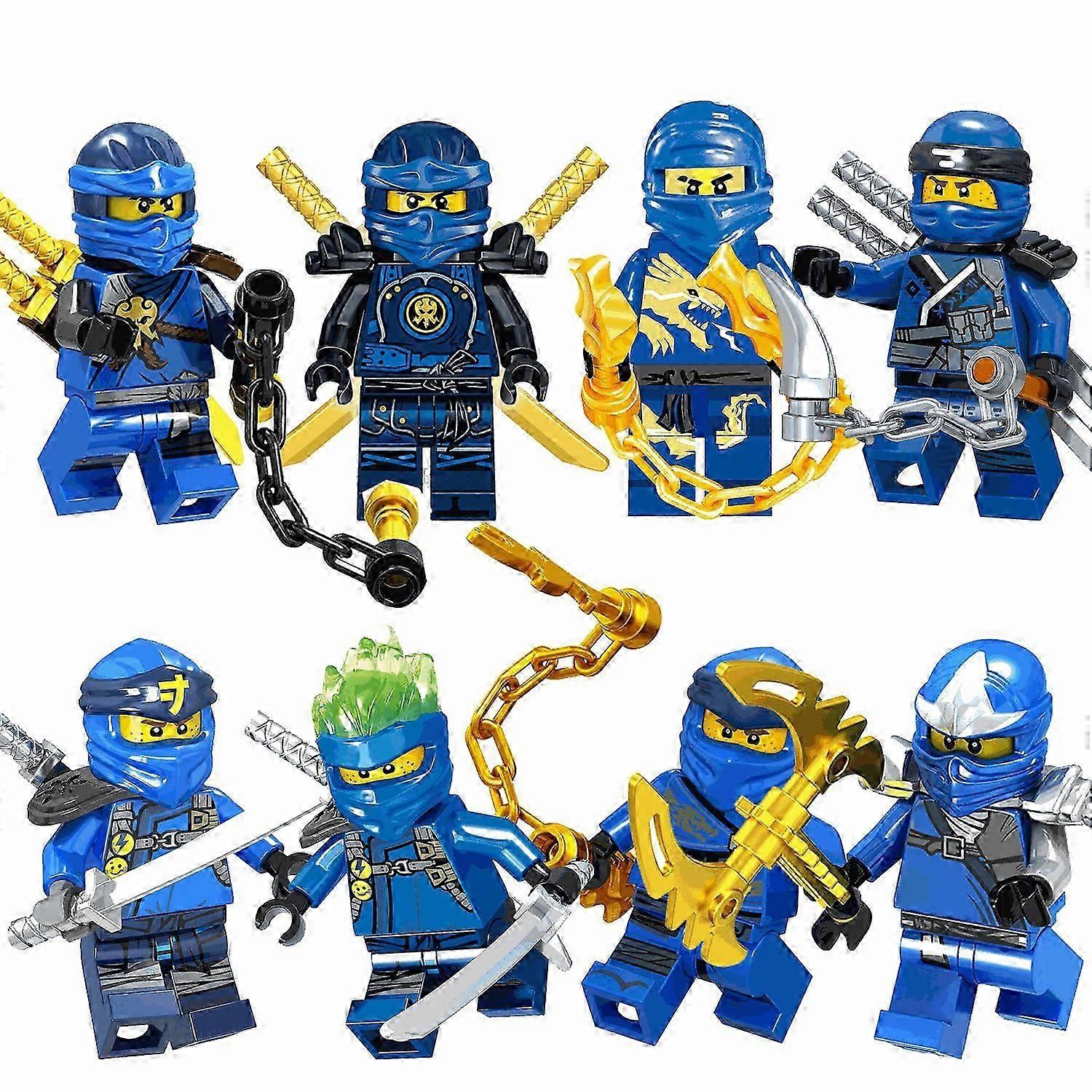 Set figurine actiune Ninjago, 8 personaje, 4.5cm, plastic non