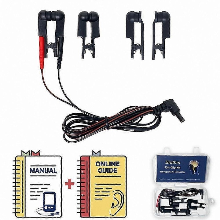 Set electrozi siliconici pentru stimulare nerv vag, negru