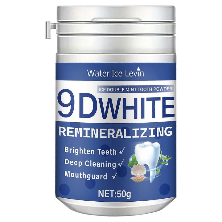 Fehérítő fogpor, 3 darabos készlet, alapos tisztítás, friss lehelet