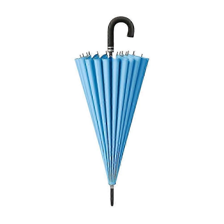 Umbrela barbati, 24 oase, rezistenta la vant, albastru deschis, 85cm, set de 2 persoane