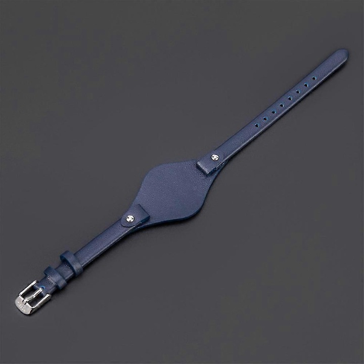 Curea de ceas din piele naturala, albastra, 8mm, set pentru Fossil Es3077 Es2830 Es3262 Es3060