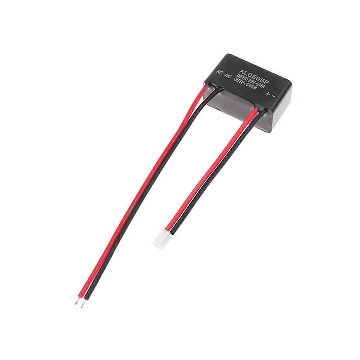 Конвертор AC към DC 5V/5W, черен, 30x15x13мм, комплект