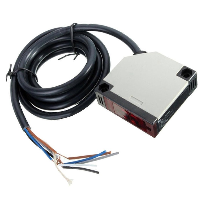 Comutator fotoelectric cu reflexie speculara, 10-24V, 3A, dimensiuni 5x5x2cm, set complet cu suruburi