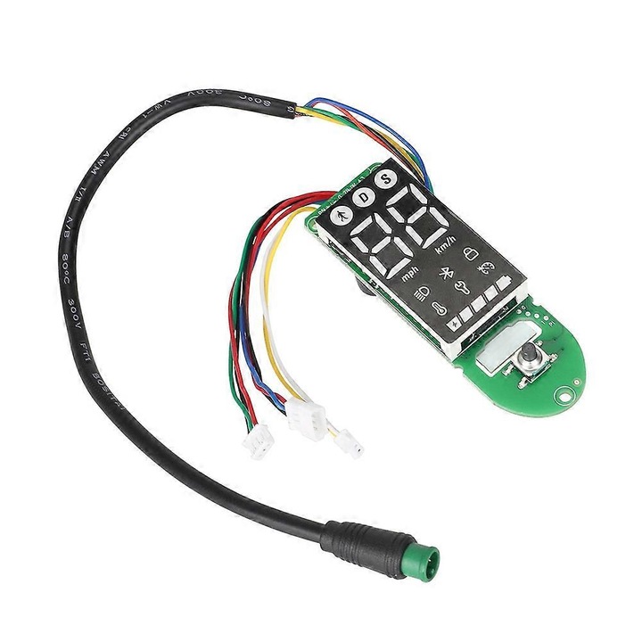 Tabloul de bord electric pentru trotineta 4, verde, material PCB, usor de instalat, set