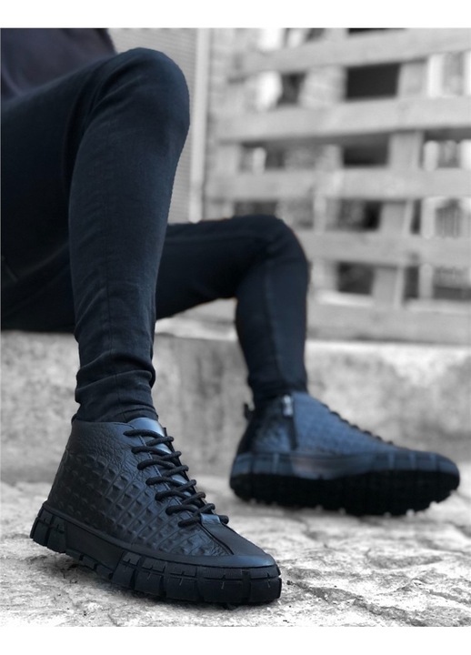 Férfi csizma, Valódi bőr, Base, 361667, Fekete