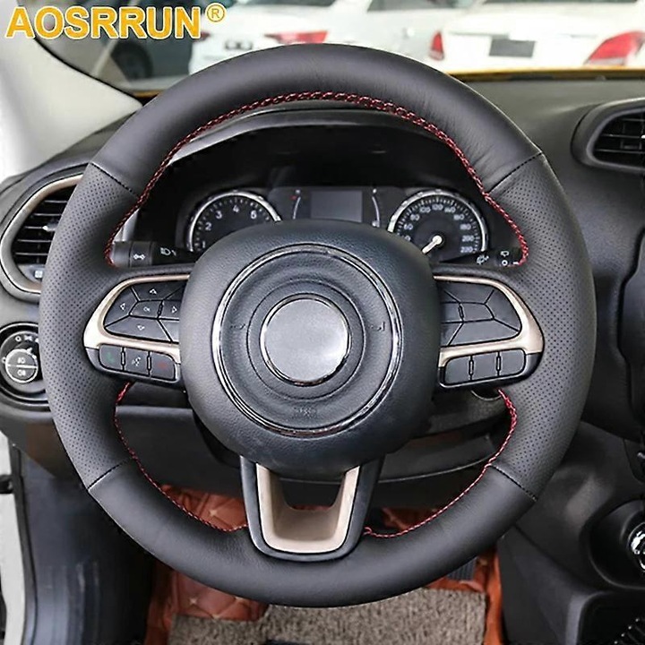 Husa volan din piele naturala pentru Jeep Renegade 2016-2019