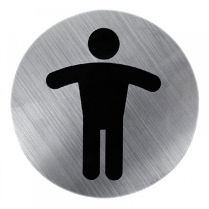 Semn toaleta barbati, crom, PVC, Ridder
