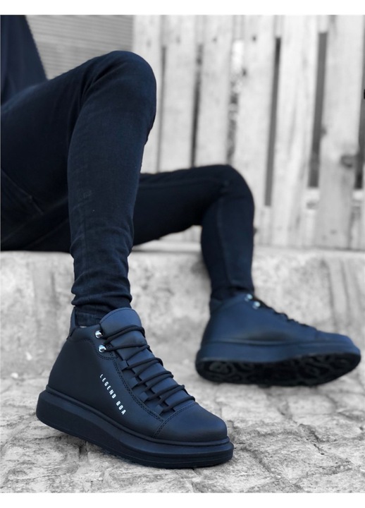 Férfi csizma, ökológiai bőr, Base, 362664, fekete, 40