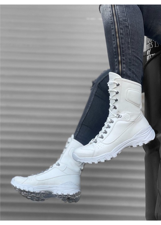 Férfi csizmák, Ökológiai bőr, Base, 362666, Fehér