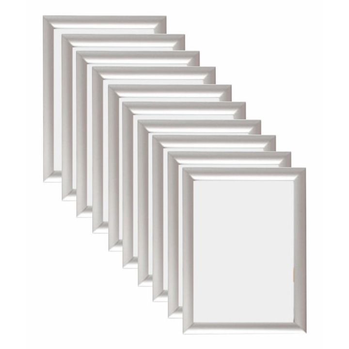 Rame click, A4, set de 10 bucati, argintiu
