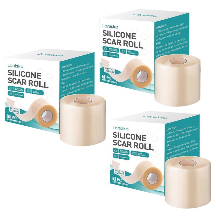 Plasturi hidrocoloidali, 4x150cm, set de 3 bucati, impermeabili si respirabili