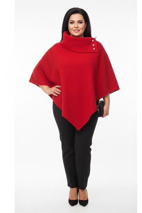 Capa Eleganta, One-Size, Stofa, Rosu intens, One Size