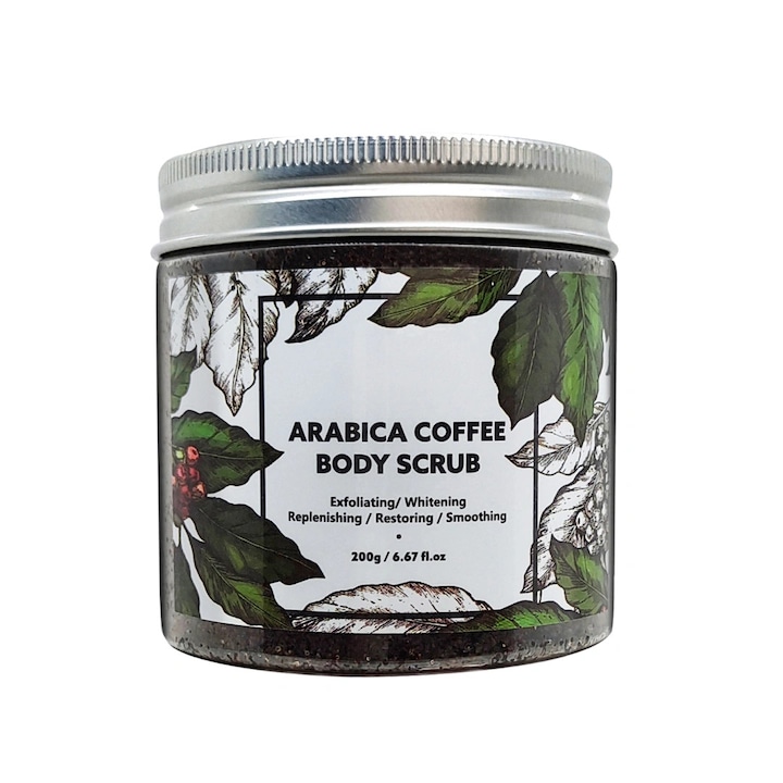 Scrub cu cafea pentru corp, detox, anticelulitic, piele catifelata si ferman, by Verilaria, 200g