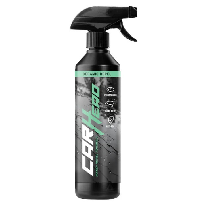 Lichid parbriz Ceramic Repel, Car Hero, 500 ml, efect hidrofob, utilizare simplă