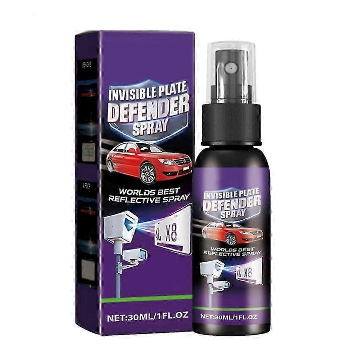 Védő spray rendszámtáblákhoz, 30ml, tartalom: poliuretán gyanta, glicerin