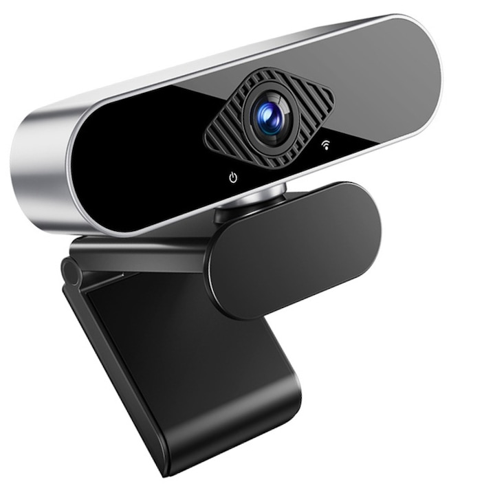 Уеб камера 264 Full HD 2MP 1080P, 30FPS, вграден двоен микрофон, автоматична корекция на цвета, черна, за Mac, PC, компютър и лаптоп, уеб камера с широкоъгълен обектив