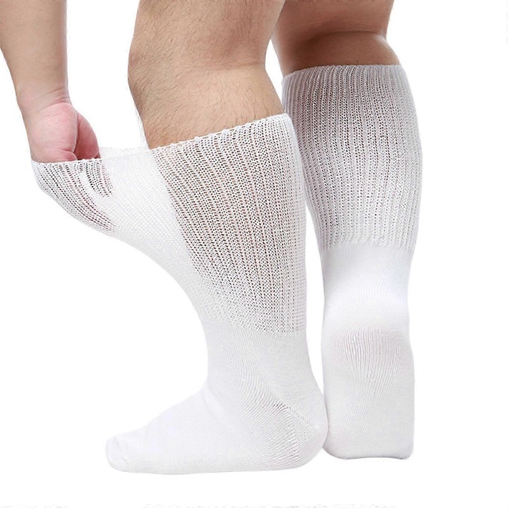 Sosete extra-largi pentru picioare umflate, alb, 1 pereche