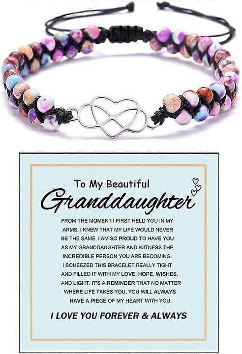 Bratara pentru nepoata, Piatra naturala, Multicolor