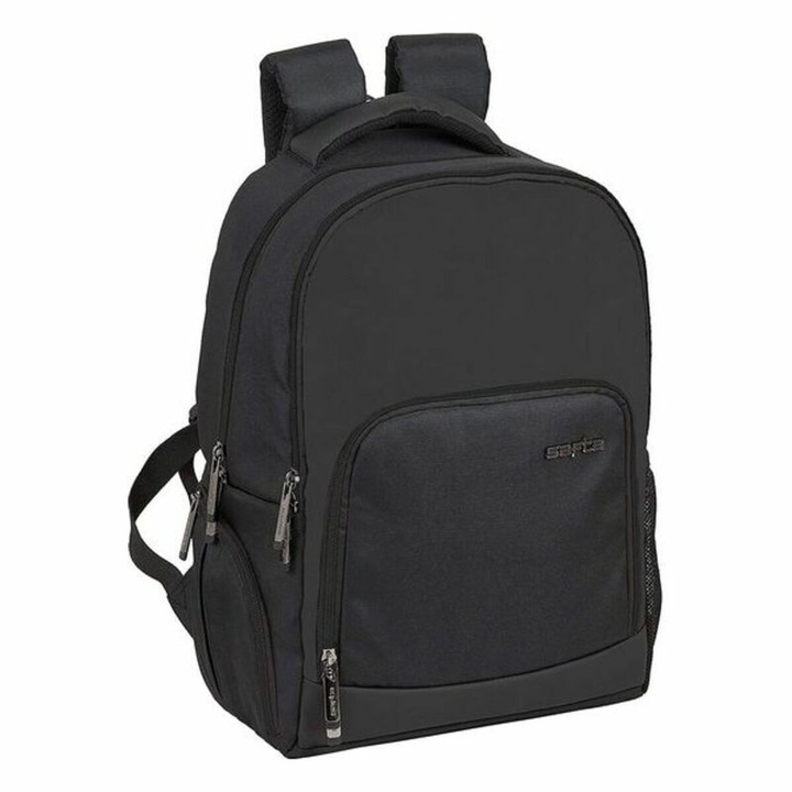 Laptop hátizsák, Safta, Nylon, 14,1 hüvelykes, Fekete