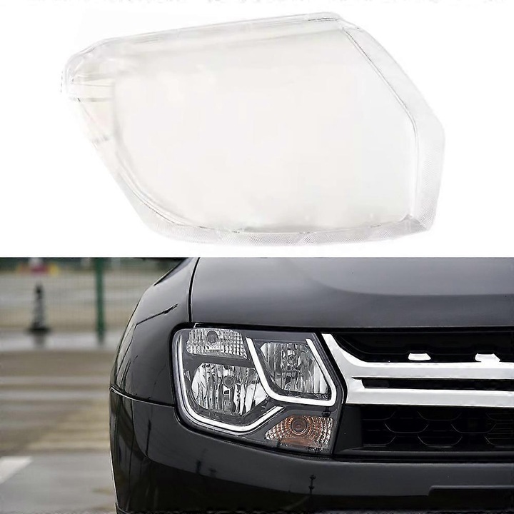 Защитен корпус за автомобилни фарове Renault Duster 2015-2017, прозрачен, десен