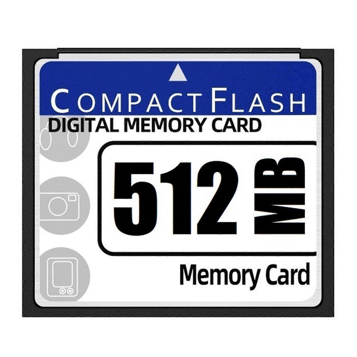 Card de memorie Compact Flash 512M, alb-albastru, 4.3x3.65x0.3cm