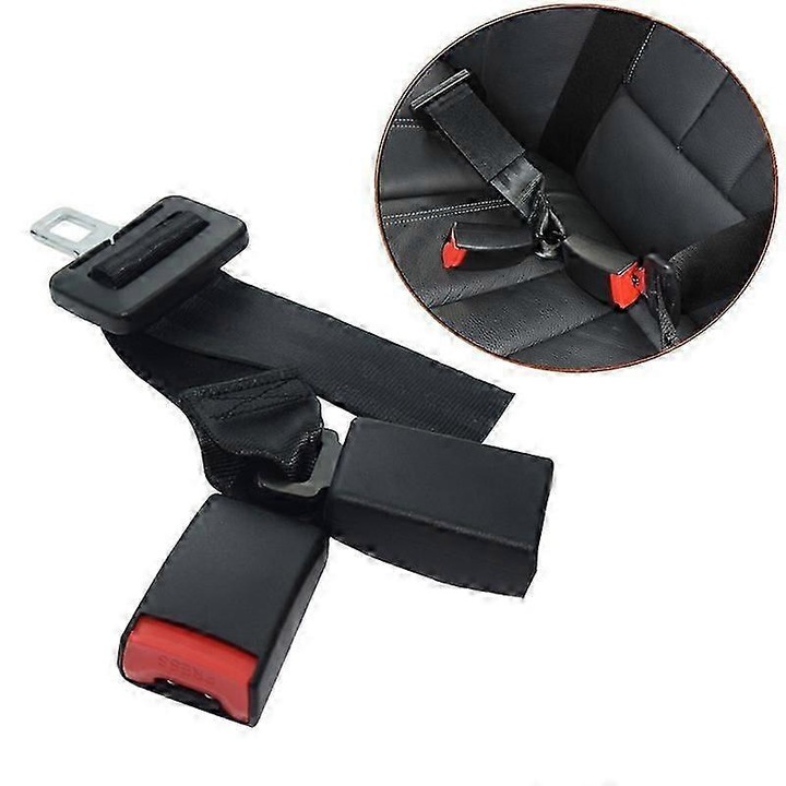 Kit siguranta auto, suport si doua curele de extensie, ajustabil, 39cm, 2.0-2.2cm