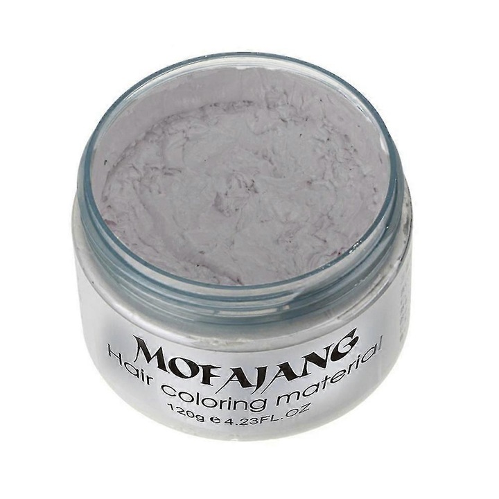 Hajszínező viasz, Mofajang, 120g, szürke, könnyen kimosható, uniszex, 7.5x5cm