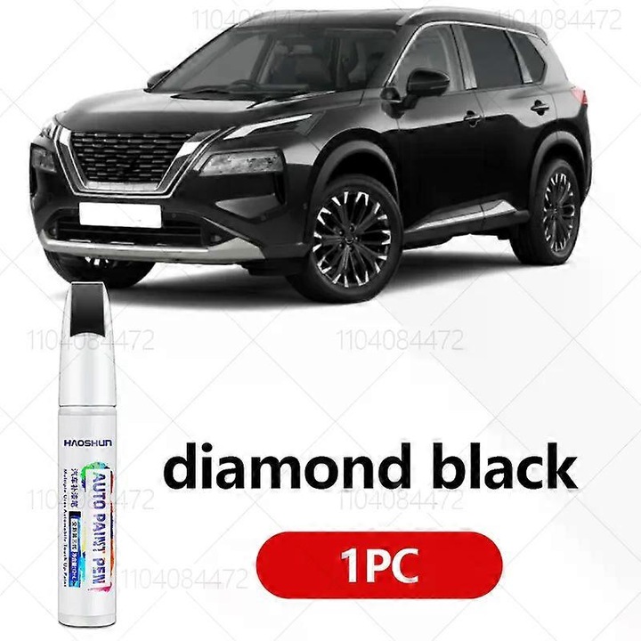 Писалка за ремонт на боя за Nissan X-Trail 2000-2025, комплект, 12мл, черен