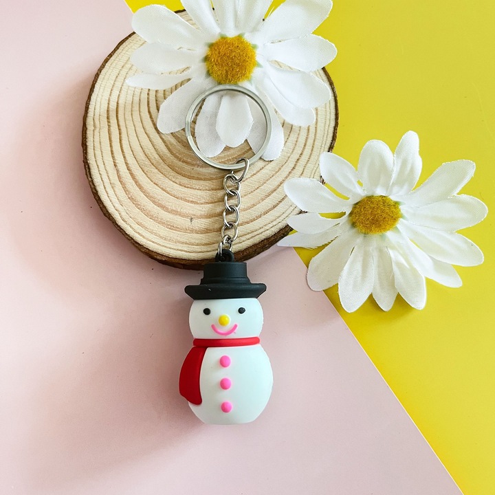 Brad, cadou mic, cerb, papa Noel, decoratiune de craciun pentru chei