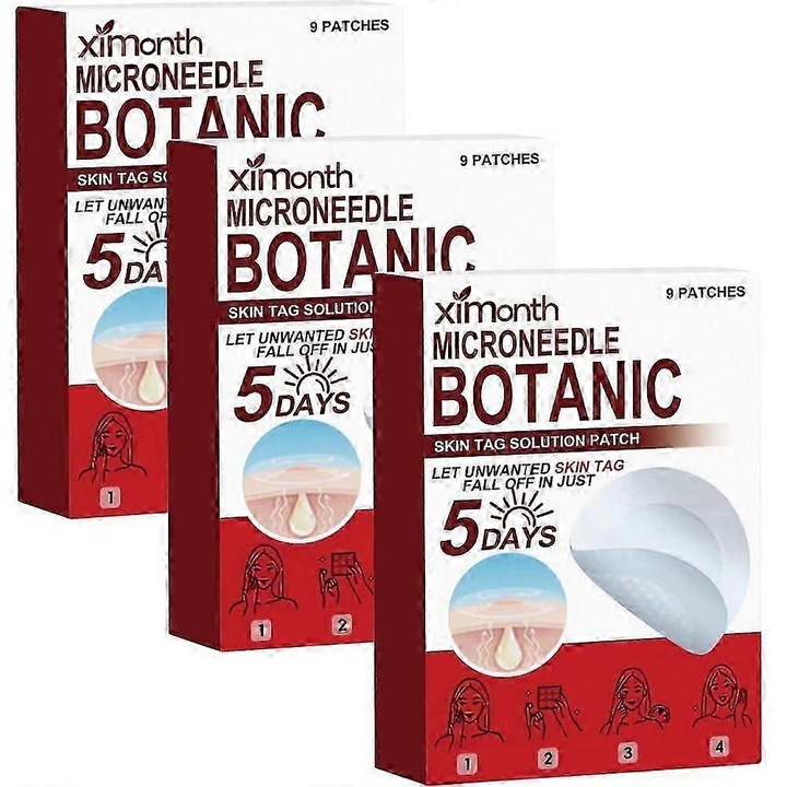 Plasturi pentru indepartarea leziunilor cutanate, Ximonth, 3 pachete, tehnologie cu microace, potrivite pentru toate tipurile de piele