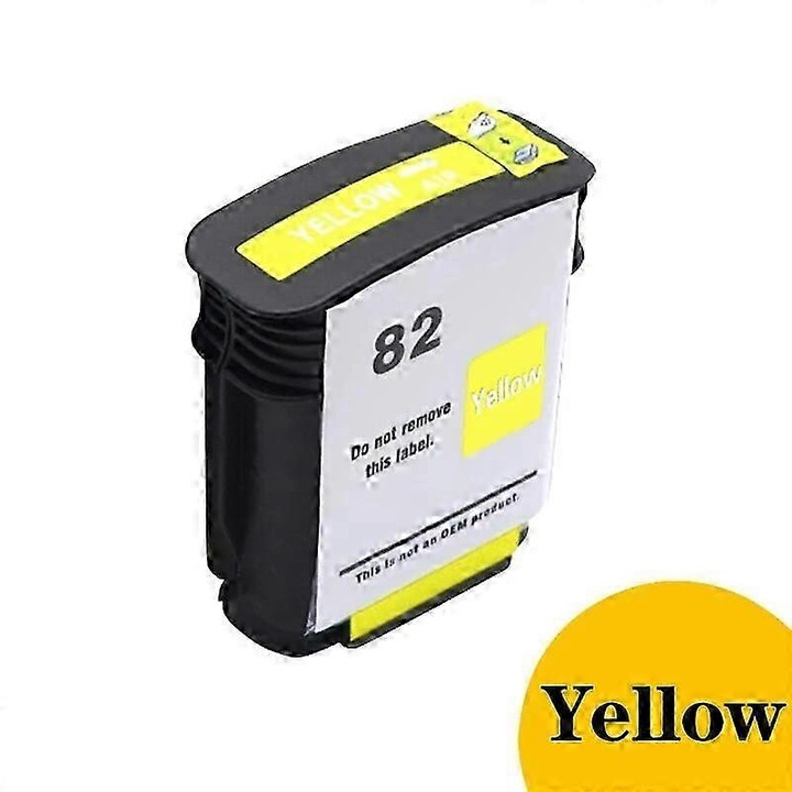 Inkjet nyomtatópatron, sárga, HP 10 82-vel kompatibilis, készlet, ömlesztett csomagolás