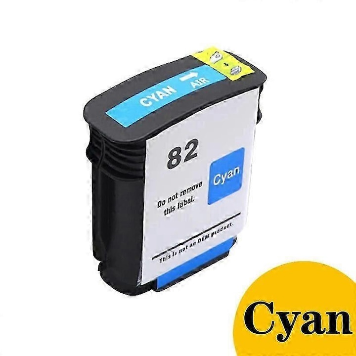 Kompatibilis tintasugaras nyomtatópatron, HP 10 82-höz, cián, készlet