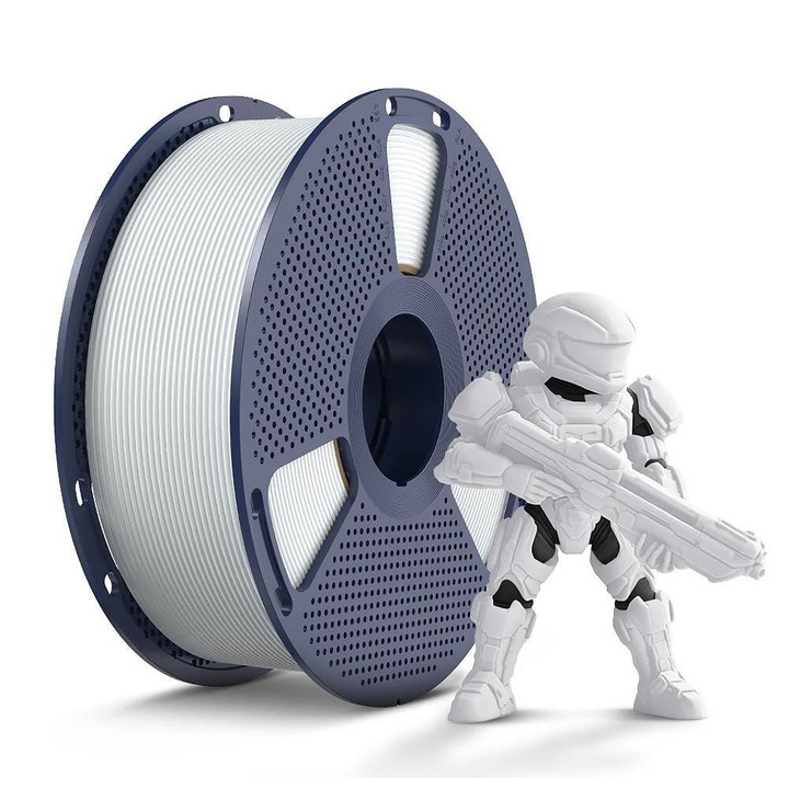 Filament SUNLU PLA+, pentru Imprimantă 3D, 1.75mm, 1kg, Alb