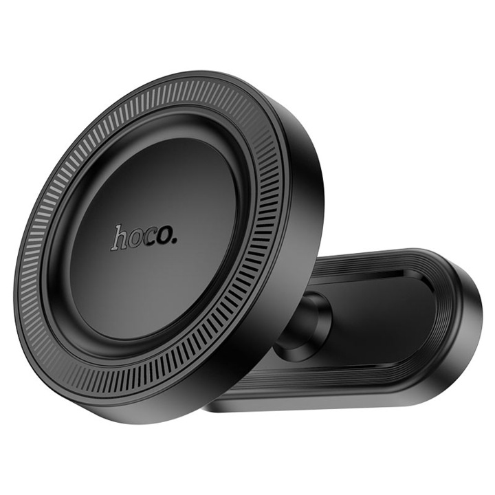 Suport MagSafe, Hoco H58 Show – pentru telefoane 4.5–7″, Fixare pe Suprafete Metalice, Negru