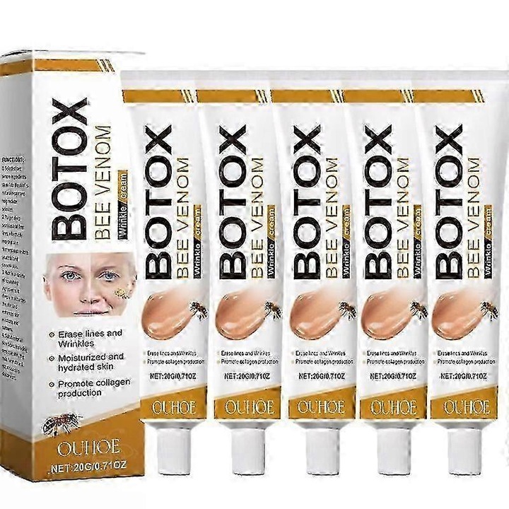 Crema de fata cu venin de albine, Ouhoe, set de 5, anti-riduri, fermitate, hidratare, pentru toate tipurile de piele