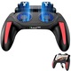 Controler Telefon, Set Racire Pubg, Piduules, Model H10 2500MAH Double Cooler, Playsmartshop, Fortnite, Battlegrounds, Call of Duty mobile, Negru/Rosu