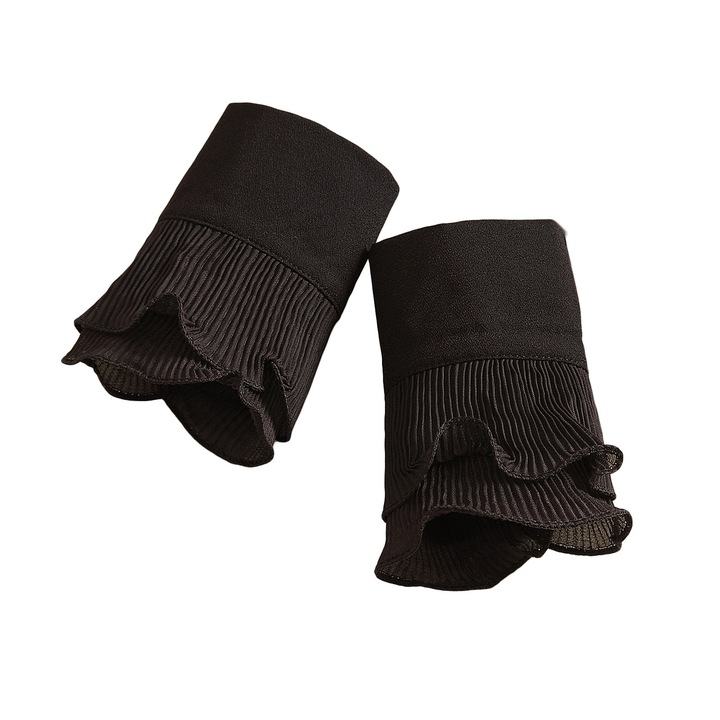 Mansete detasabile din dantela, Traderplus, negre, marime unica