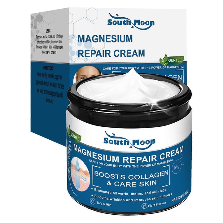 Magnéziumos bőrjavító krém, South Moon, 50g, 5.1x4.4cm