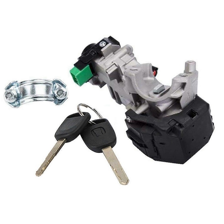 Cilindru de inchidere pentru contact auto cu 2 chei, 48 chip, argintiu + negru, pentru Honda CR-V, Accord, Civic, Odyssey