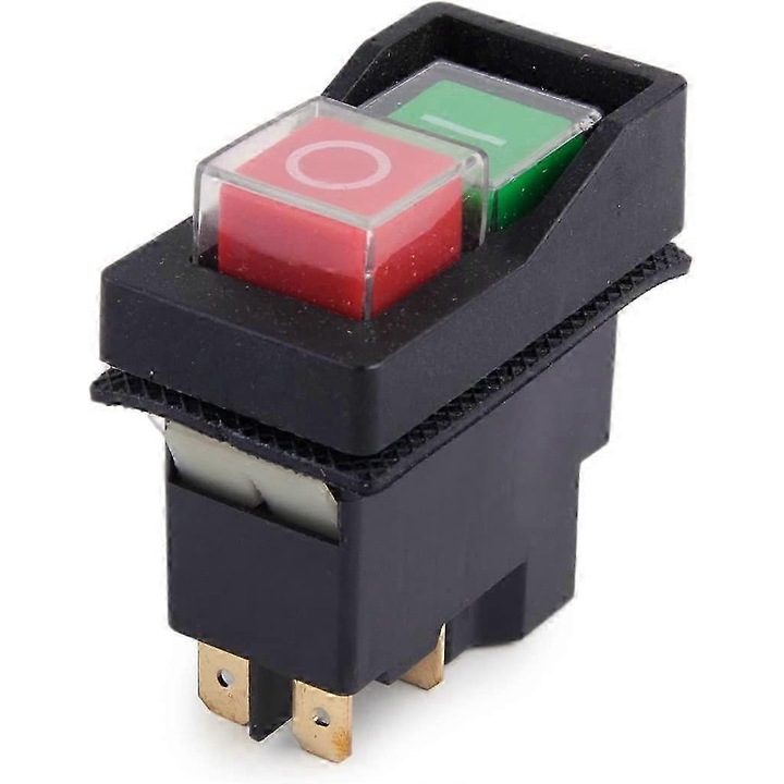 Intrerupator 4Pin, 250V, IP55, 18A, negru, 5.4x3x5.5cm