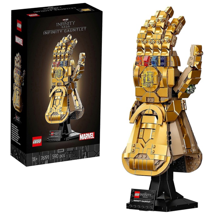 Thanos kesztyű szett a Végtelen Kövekkel, Marvel, élénk színek