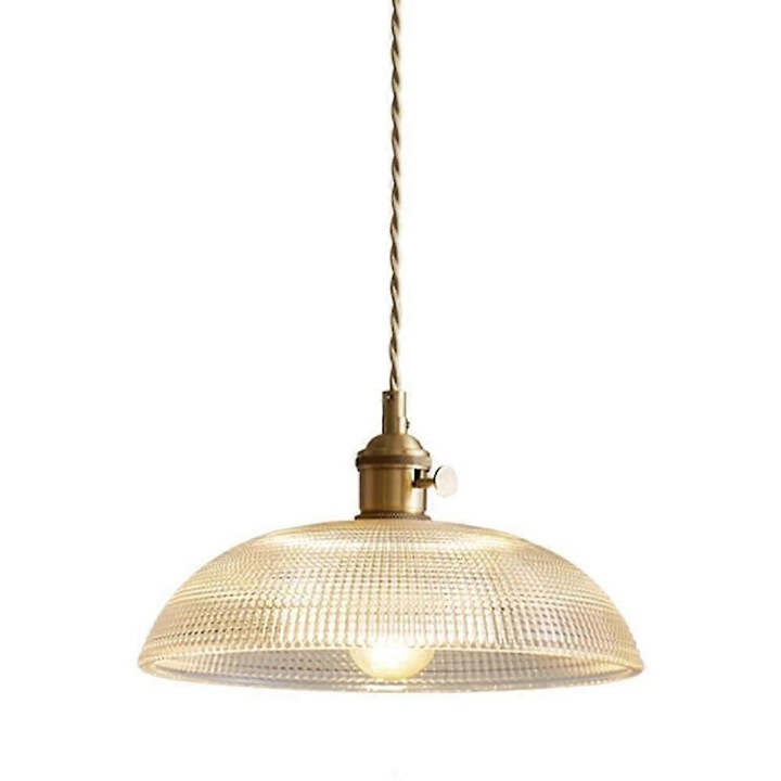 Lusta din sticla si alama, design minimalist modern, 30x45cm