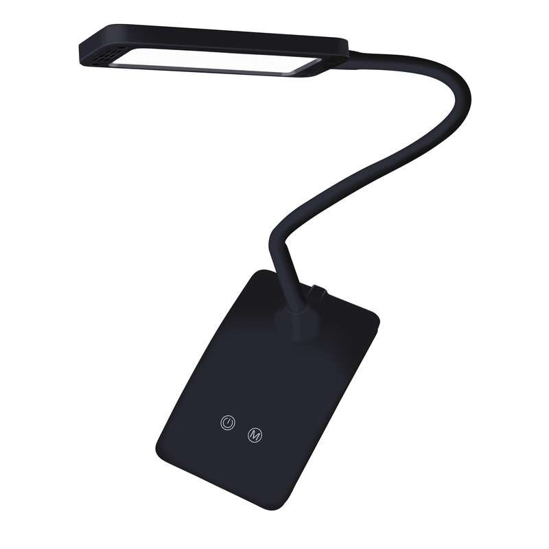 Lampa de birou neagra Eddy, 6W LED alb cald/neutru/rece, dimmer si brat flexibil, alimentare USB, 30.000 h, Emos Z7599B