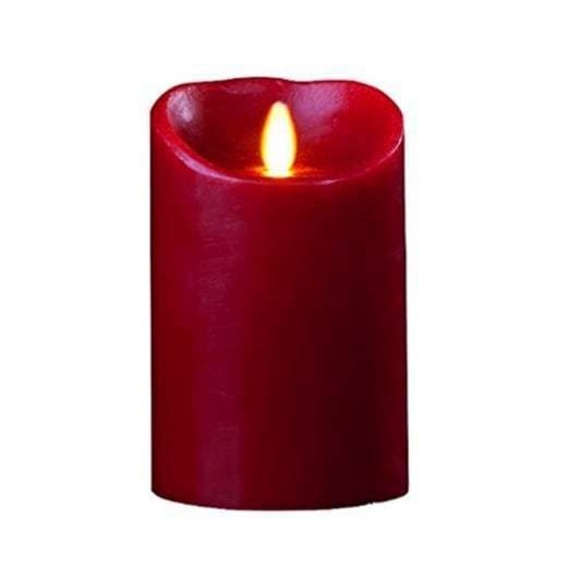 Lumanare ceara cu led bordeaux aroma scortisoara