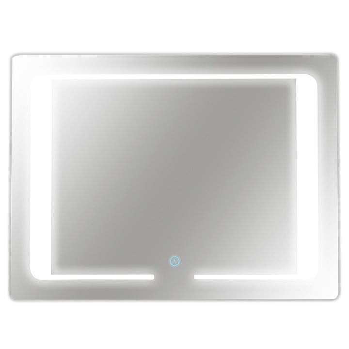 Oglinda baie cu LED si buton touch RO-192, 80x60 cm