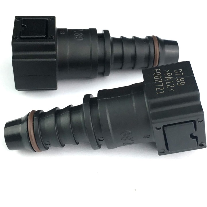Üzemanyag Csatlakozó TrioStore® Üzemanyagvezeték Csatlakozó 7.89 mm Csatlakozó Egyenes Férfi Kialakítással, Üzemanyag Csatlakozó Fekete Nylon Anyagból, Üzemanyagvezeték Csatlakozó ID6 Kompatibilitással, 7.89 mm Csatlakozó 2 Db Univerzális Készletben