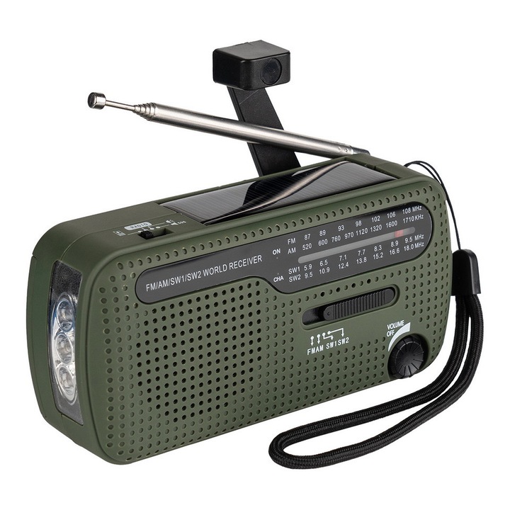 Radio de urgenta SW1/SW2/FM/AM Fosco oliv