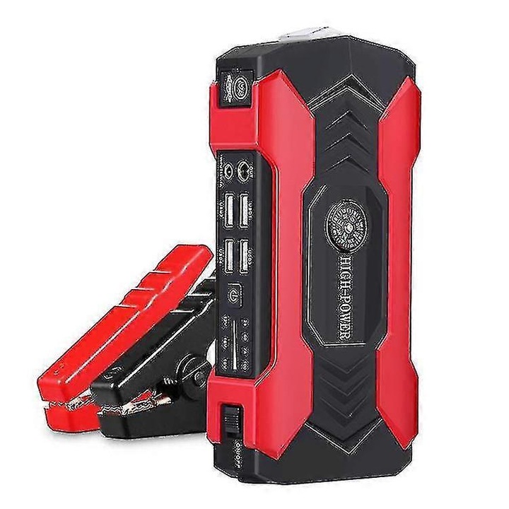 Redresor auto Bmatwk 2500A, 23800mAh, cu functie de incarcare inversa, lanterna LED, ciocan de siguranta, busola